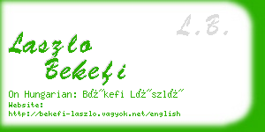 laszlo bekefi business card